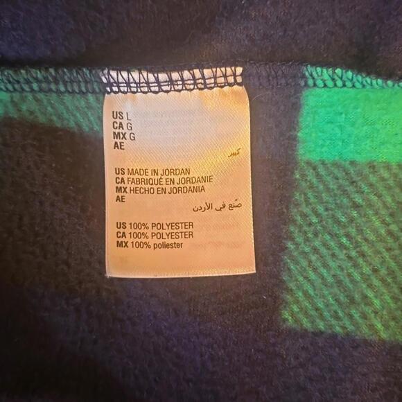 Karen Scott Cozy Plaid Long Sleeve Top - Navy & Teal, Large - Picture 7 of 7